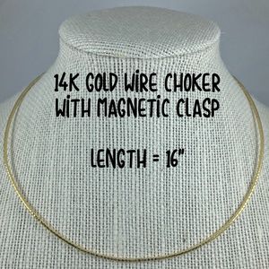 14K Gold Necklace with Magnetic Clasp